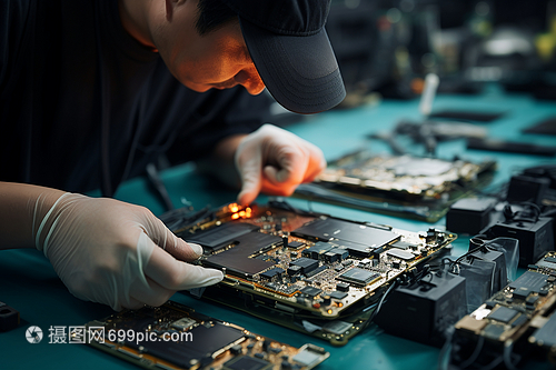 修理芯片的工程師 電子產品維修與安裝的守護者